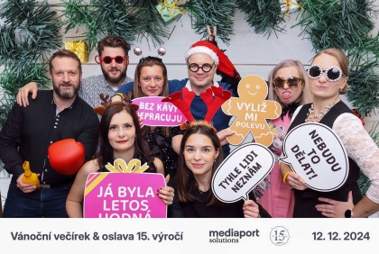 Fotokoutek na vánoční večírek a oslavu výročí Mediaport 2024