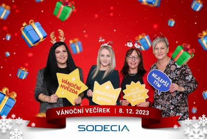 Fotokoutek na vánoční večírek SODECIA 2023